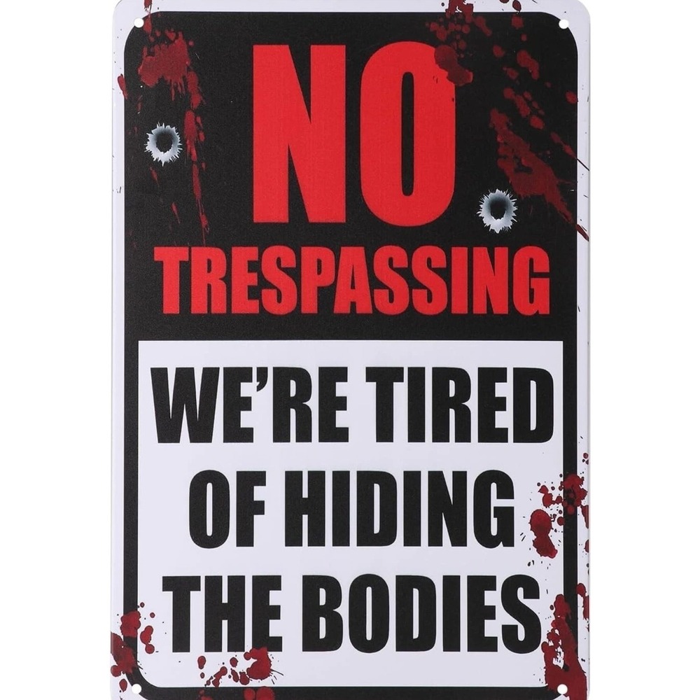 Halloween Outdoor Yard Garage Rustic Tin Metal Signs‎ Home Décor 8x12
